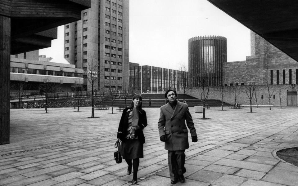 Trelford in Coventry in 1976 with the novelist Susan Hill - Mirrorpix/Getty Images