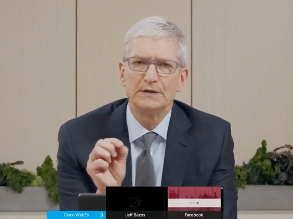 Apple CEO Tim Cook tech antitrust hearing