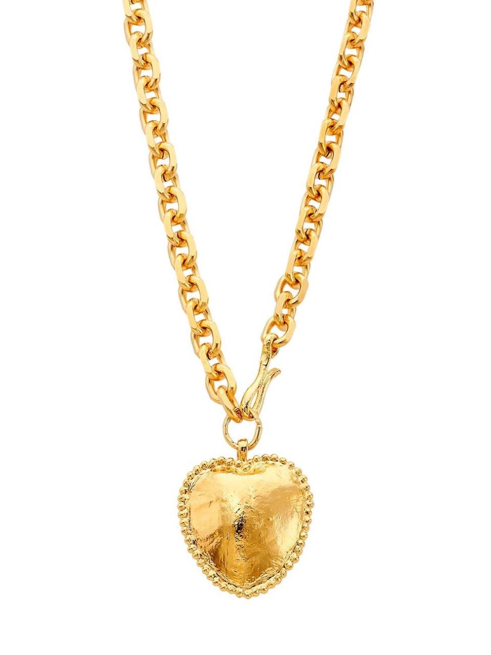 Women's Manouche Madonne 14K-Gold-Plated Heart Pendant Necklace - Gold