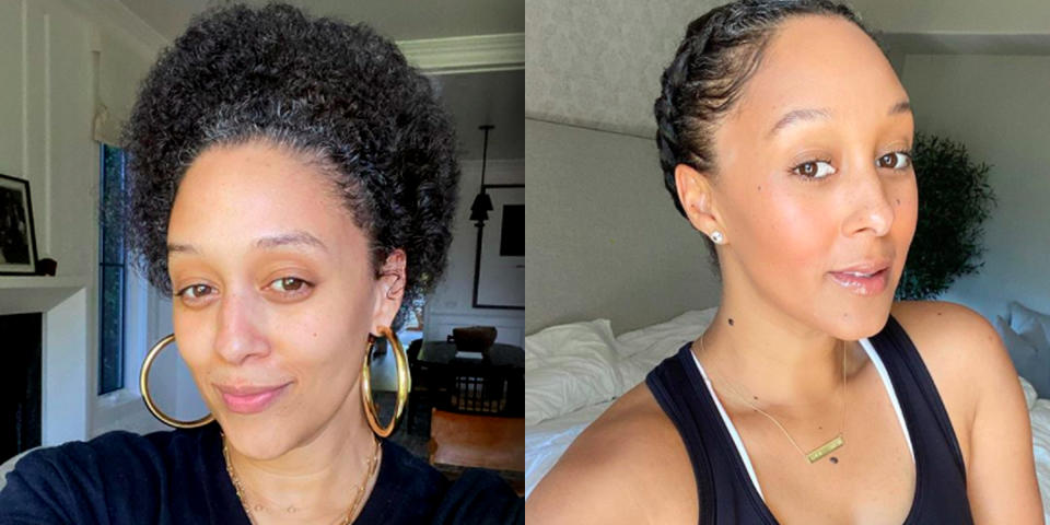 The Mowry twins shared make-up free photos while at home. (tiamowry/Instagram, tameramowrytwo/Instagram / tiamowry/Instagram, tameramowrytwo/Instagram)