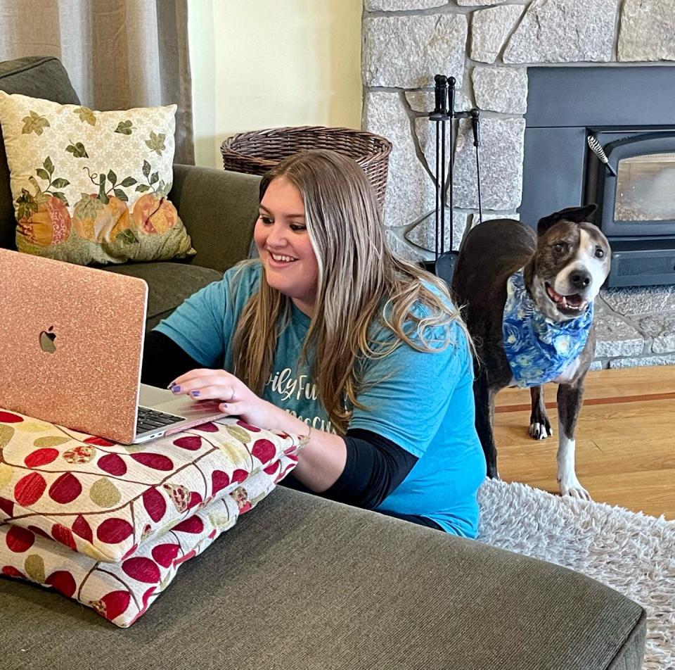 Jaclyn Gartner founded the nonprofit Happily Furever After Rescue in 2020 to rescue harder-to-place dogs, such as big dogs and pit bulls, like Van Gogh.  (Courtesy Happily Furever After Rescue)