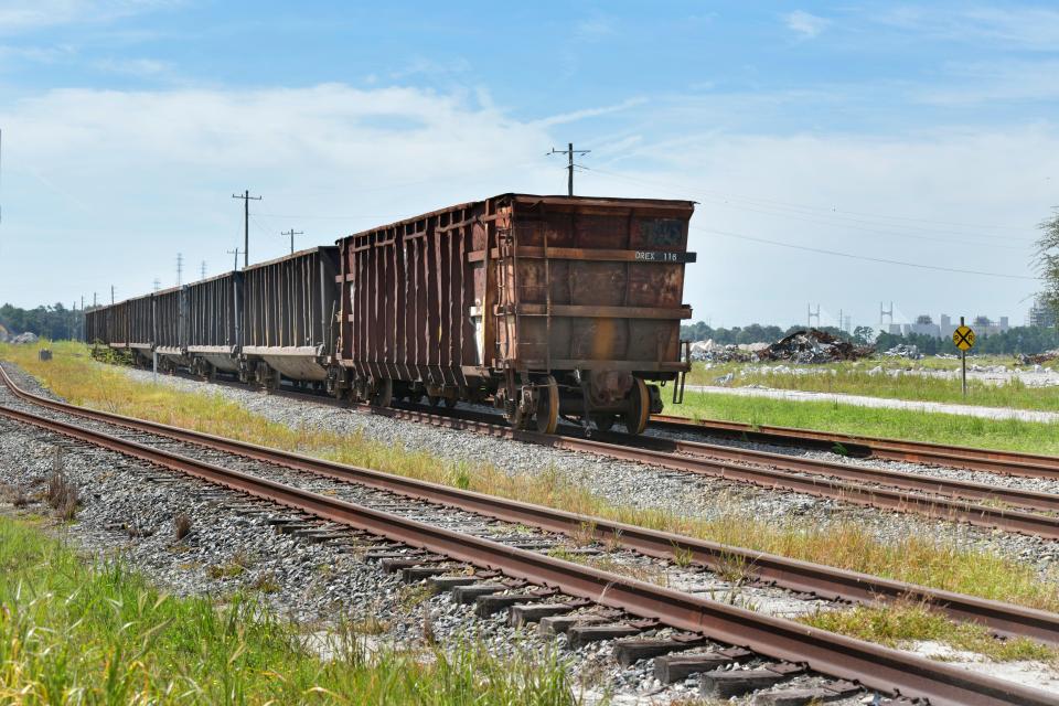 Railroad tracks run through the property where JEA demolished the St. Johns River Power Park's electric generating plant and plans to seek proposals for redevelopment.[Will Dickey/Florida Times-Union]