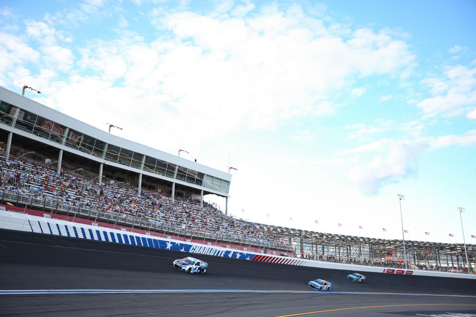 CHARLOTTE, NC - MAY 30: Kyle Larson, driver of the #5 Metro Tech Chevrolet, during the Coca-Cola 600 on May 30, 2021 at Charlotte Motor Speedway in Concord, North Carolina. (Photo by David Rosenblum/Icon Sportswire via Getty Images)