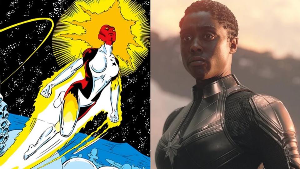 Binary from the '80s X-Men comics, and Maria Rambeau (Lashana Lynch) as seen in Doctor Strange in the Multiverse of Madness.