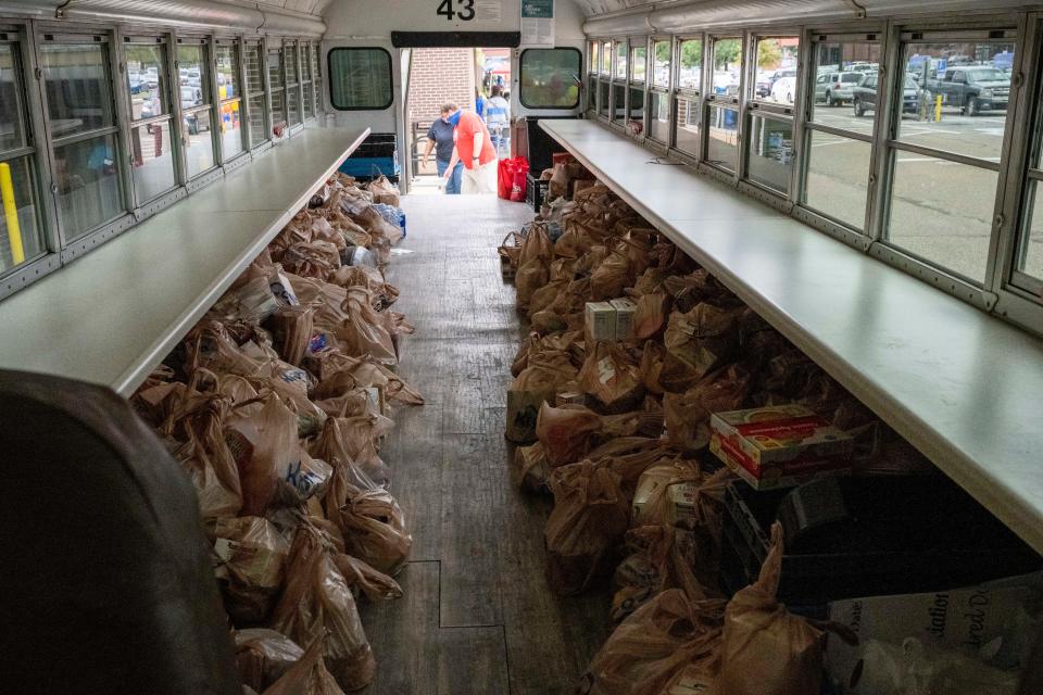 RIFA held its annual Pack the Bus food drive at 3 locations in Jackson on Saturday.