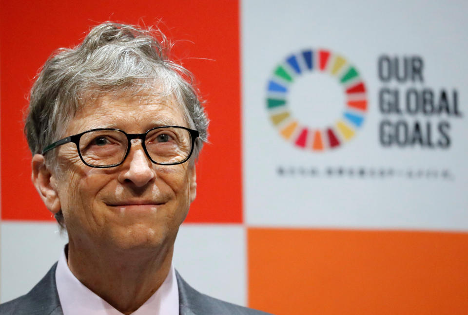 Bill Gates, co-chair of the Bill & Melinda Gates Foundation, attends a news conference as the foundation teams up with the Japan Sports Agency and Tokyo 2020 to promote the Sustainable Development Goals in conjunction with the Olympics, in Tokyo, Japan, November 9, 2018.   REUTERS/Toru Hanai