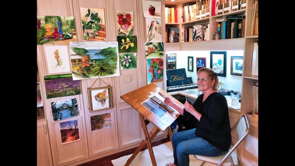 South Florida Youth Symphony’s Marjorie Hahn is one of the watercolor artists featured in the Miami Watercolor Society 2023 Spring Exhibition.