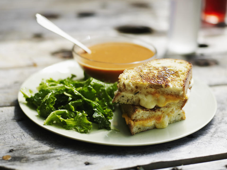 tomato soup and grilled cheese