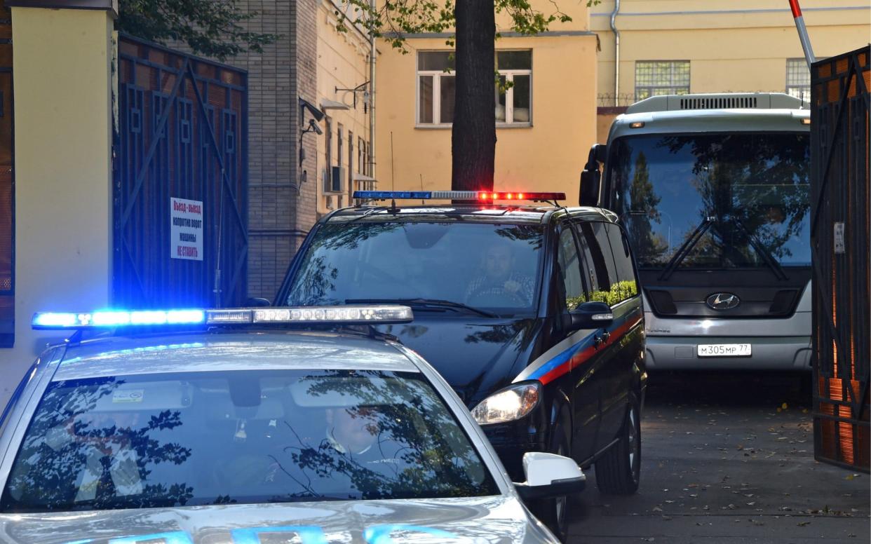 Two buses with tinted windows left the high-security Lefortovo jail escorted by a police convoy - TASS