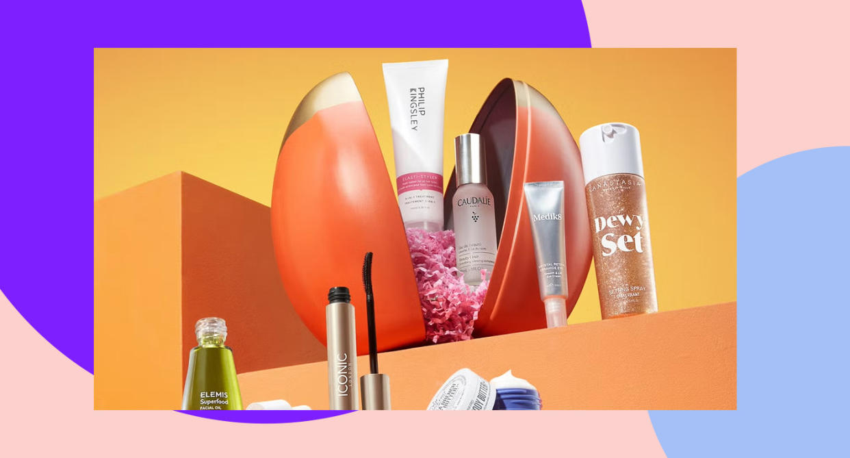 Lookfantastic's Beauty Egg is back, filled with over £200 worth of must-have beauty products from big-name brands. (Lookfantastic / Yahoo Life UK)