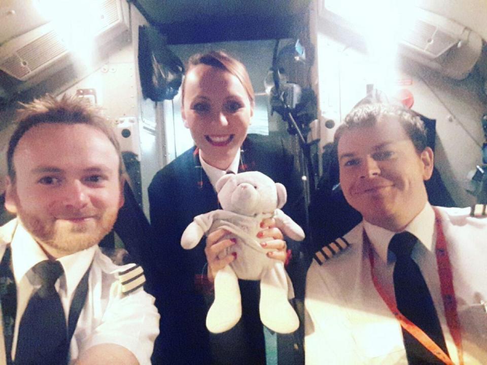 The crew took the bear on a tour of the plane (The Big Partnership)