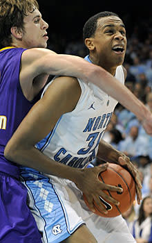 North Carolina's John Henson grabbed 17 rebounds against Lipscomb