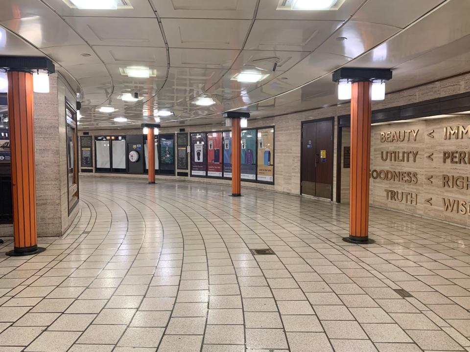 The ticket hall at Piccadilly Circus station today.