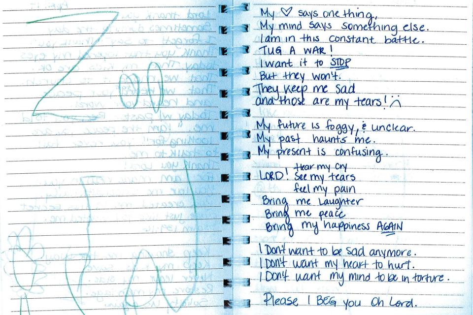An excerpt from one of Maria                  Muñoz's journals. / Credit: Webb County District Attorney's Office