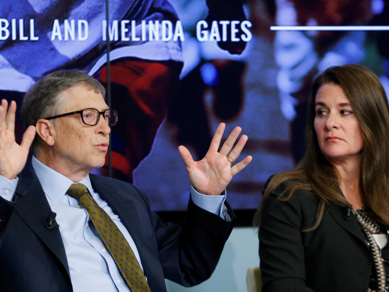 <p>Bill and Melinda Gates in 2015</p> (REUTERS)