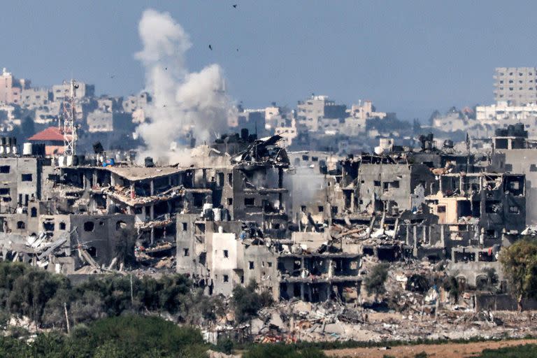 Edificaciones destruidas por los bombardeos sobre la Franja de Gaza. (Jack Guez / AFP)