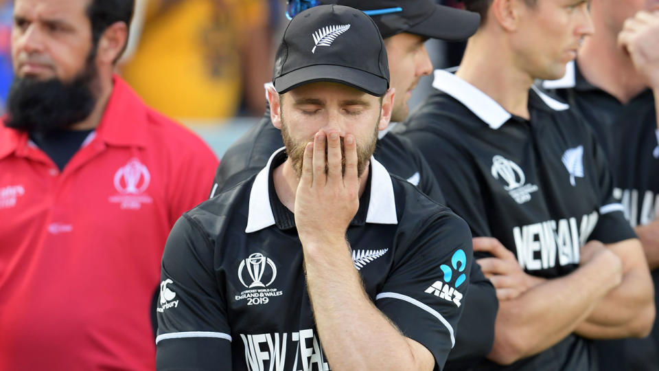 New Zealand were shattered after their controversial loss in the final. 