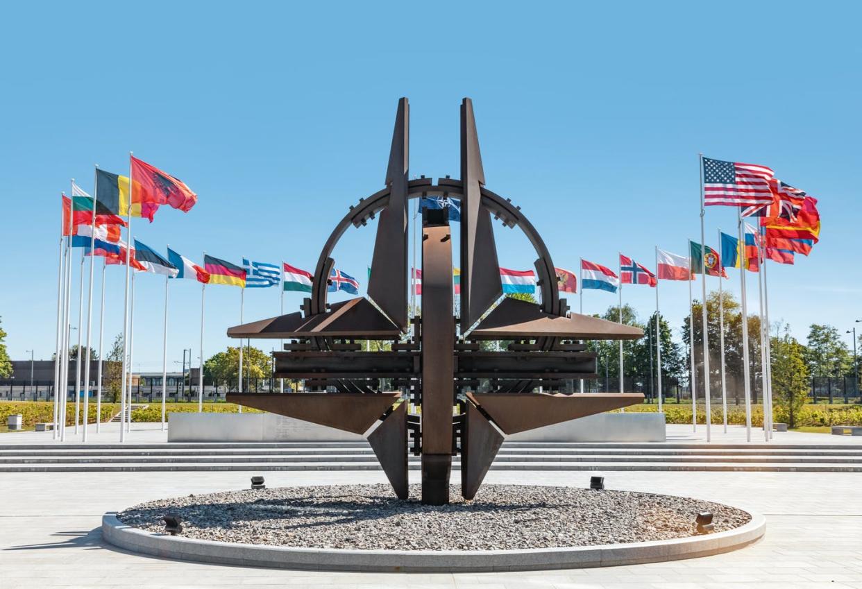 <span class="caption">Cuartel general de la OTAN en Bruselas.</span> <span class="attribution"><a class="link " href="https://www.shutterstock.com/es/image-photo/brussels-belgium-may-13-2019-nato-1399317887" rel="nofollow noopener" target="_blank" data-ylk="slk:Shutterstock / Drop of Light;elm:context_link;itc:0;sec:content-canvas">Shutterstock / Drop of Light</a></span>