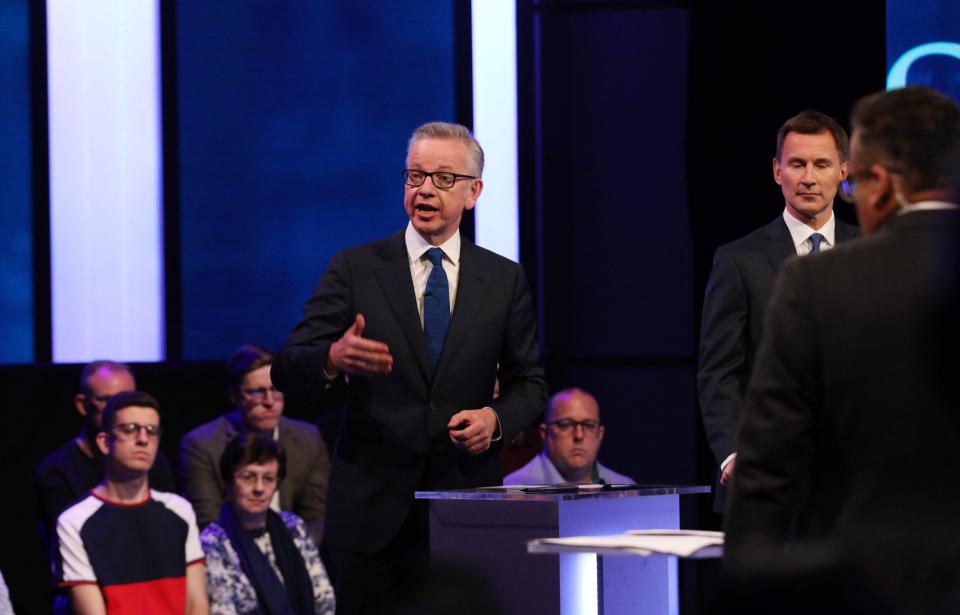 Michael Gove has warned that his rivals' Brexit plans in the Tory leadership contest will result in a general election, and Jeremy Corbyn in Downing Street by Christmas.The cabinet minister made the remarks after failing to secure the endorsement of Matt Hancock, who dropped out of the race to replace Theresa May last week.Instead, Mr Hancock, the health secretary, threw his weight behind the frontrunner Boris Johnson \- a candidate committed to taking Britain out of the bloc on 31 October with or without a deal. But the environment secretary Mr Gove, who appeared to concede that Mr Johnson was assured a place in the final two candidates, attempted to emphasise a key difference in his and his rivals' plans for Brexit.He told BBC Radio 4's Today programme: "One specific difference between me and other candidates - other candidates say if we're almost there by 31 October, but not quite there, I'll tell you what we'll rip up all the progress we've made and try to leave without a deal. "That would mean a vote of confidence in parliament, a general election, and [Jeremy] Corbyn in Downing Street by Christmas. I will not do that." On Sunday, Jeremy Hunt, the foreign secretary who is also vying for the Tory crown, made a similar warning about the prospect of a Mr Johnson or a Dominic Raab led administration.Mr Hunt said he was not willing to pledge a "hard stop, any cost" exit from the EU on 31 October, warning it would effectively mean committing the country to a a no-deal Brexit or "an election if parliament chooses to stop that". Their remarks came as cabinet colleague, Amber Rudd, warned on Sunday that there are a sufficient number of Conservative MPs prepared to take the extraordinary step of voting down a government intent on ploughing ahead with a no-deal Brexit.Speaking to the Today programme, Mr Gove admitted he was "disappointed" not to receive the support of Mr Hancock in the leadership race, and claimed the health secretary was "alternating" between him or Mr Johnson."He's a friend of mine and I know that over the course of the weekend he had a very tough decision to make," he said. "Without me going into private conversation, I know that he was alternating between supporting Boris and supporting me. "He felt that we we were the strongest candidates in the race," Mr Gove added.