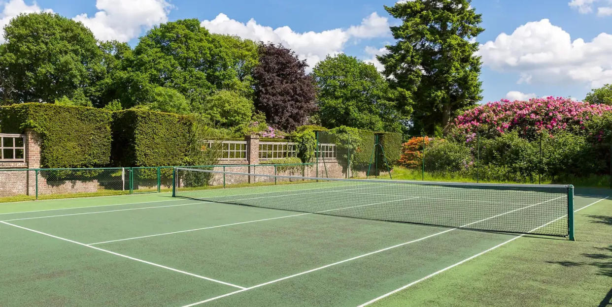 airbnbs with tennis courts in the uk and beyond