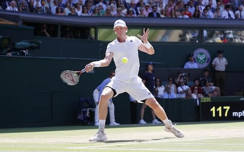 Kevin Anderson vs Novak Djokovic in the Men’s Singles finals . The 2018 Wimbledon Tennis Championships Wimbledon 15 July 2018 - Credit: Heathcliff O'Malley