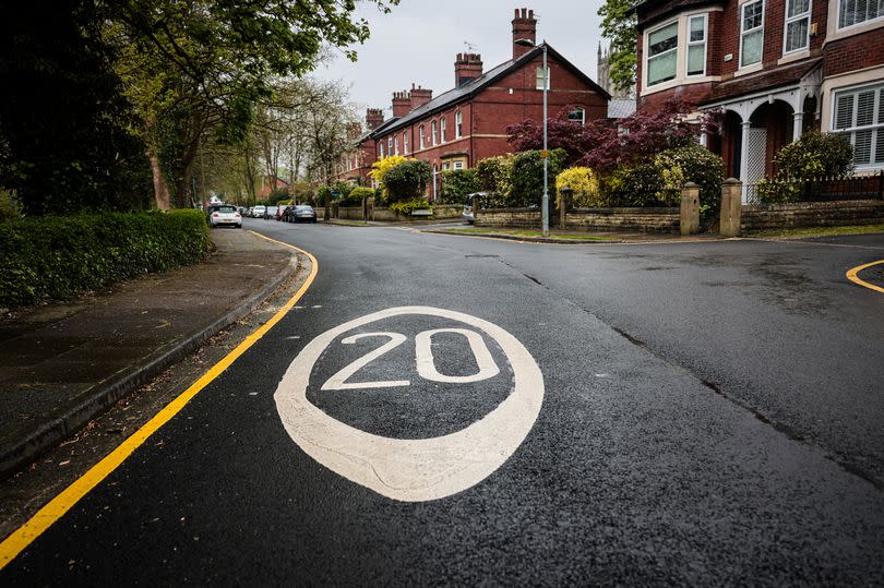 Leafy Hamilton Road in Whitefield which was completely resurfaced over a month ago. It is 150 yards from the wrecked busy junction.