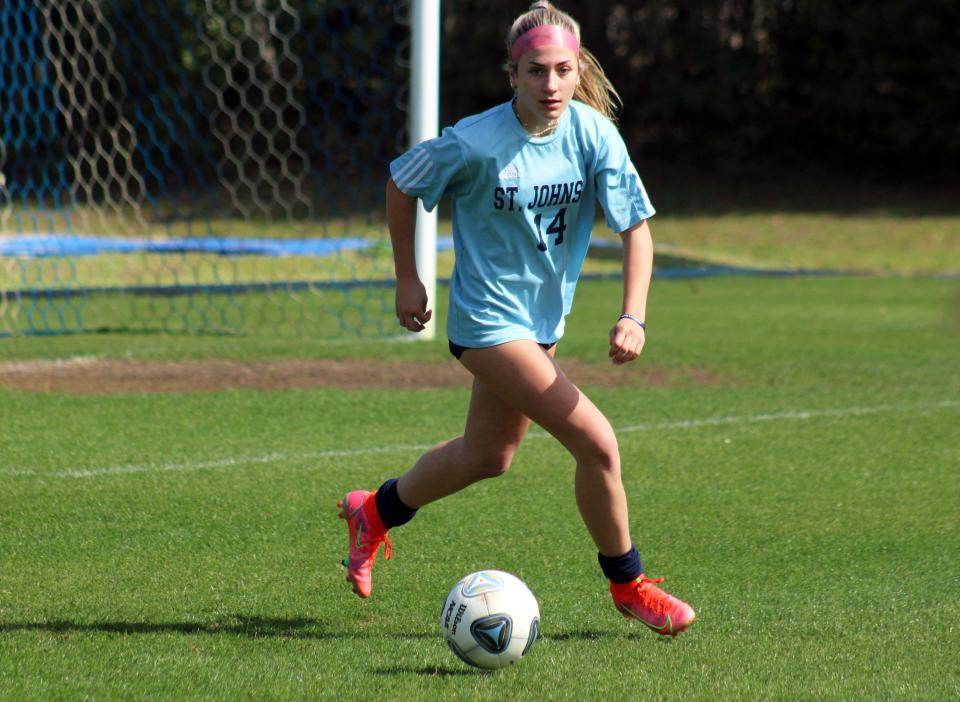St. Johns Country Day forward Sydney Schmidt (14) was selected this week for a U.S. Soccer Federation Under-15 camp in Kansas City.