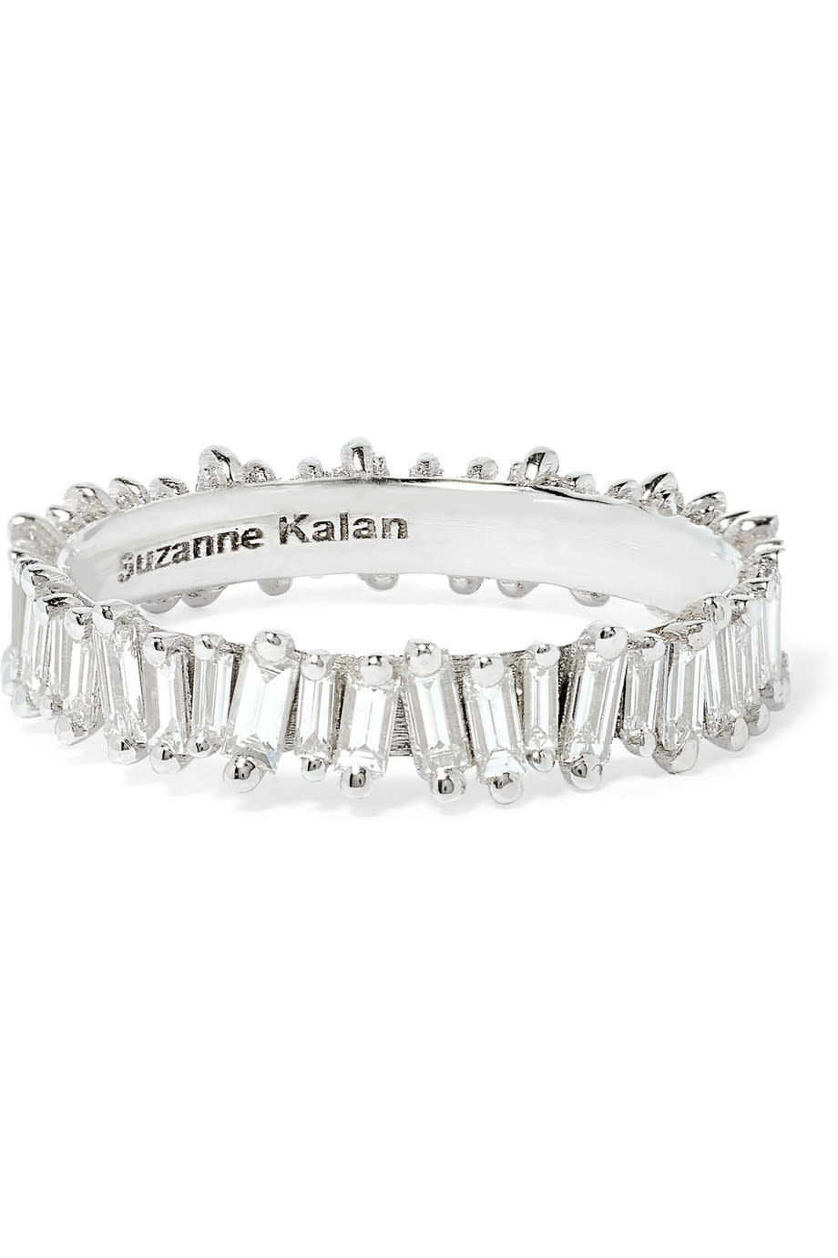 <p><i><a href="https://suzannekalan.com/collections/rings/products/18k-white-gold-eternity-baguette-band" rel="nofollow noopener" target="_blank" data-ylk="slk:Suzanne Kalen, £4300;elm:context_link;itc:0;sec:content-canvas" class="link ">Suzanne Kalen, £4300</a></i></p>