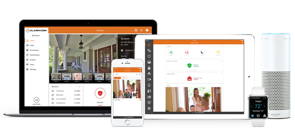 Devices running Alarm.com's platform.