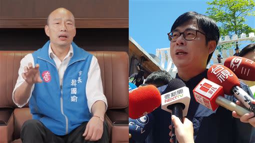 前高雄市長韓國瑜，行政院副院長陳其邁（組合圖）