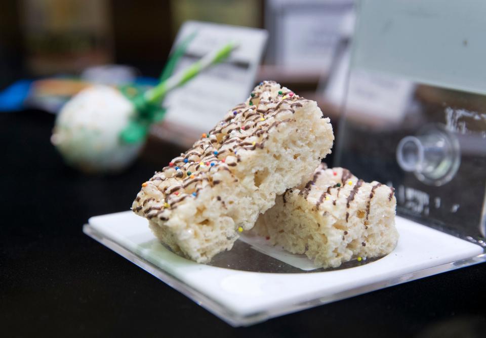 Marijuana edibles are displayed at a dispensary in Las Vegas on Jan. 4, 2018.