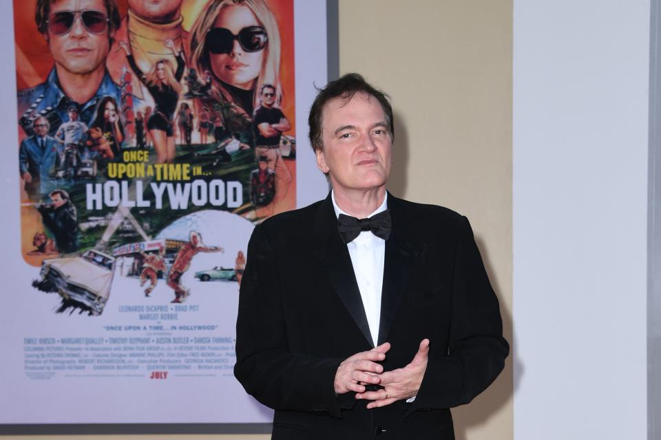 US filmmaker Quentin Tarantino arrives for the premiere of Sony Pictures' "Once Upon a Time... in Hollywood" at the TCL Chinese Theatre in Hollywood, California on July 22, 2019. (Photo by VALERIE MACON / AFP)        (Photo credit should read VALERIE MACON/AFP/Getty Images)