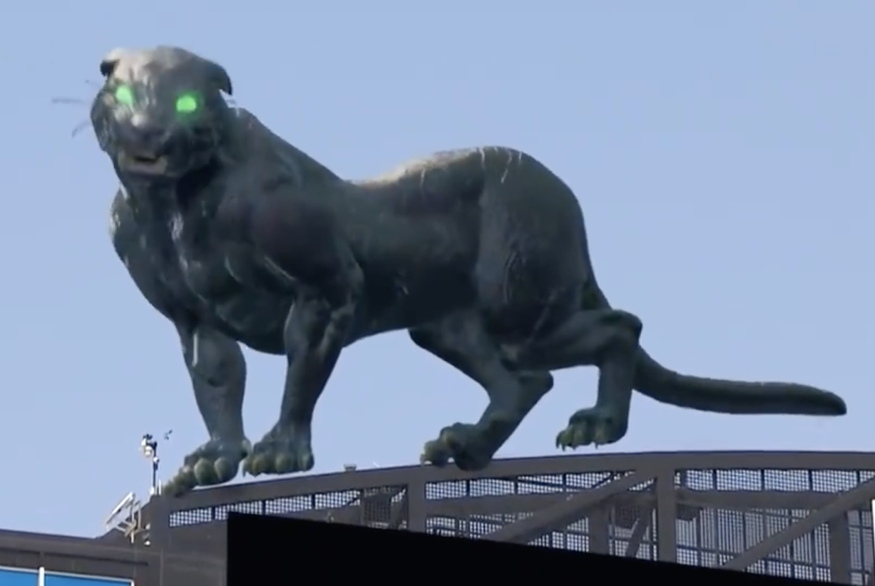 The Carolina Panthers used AR to show a panther inside the stadium. (Photo: @Panthers/Twitter)