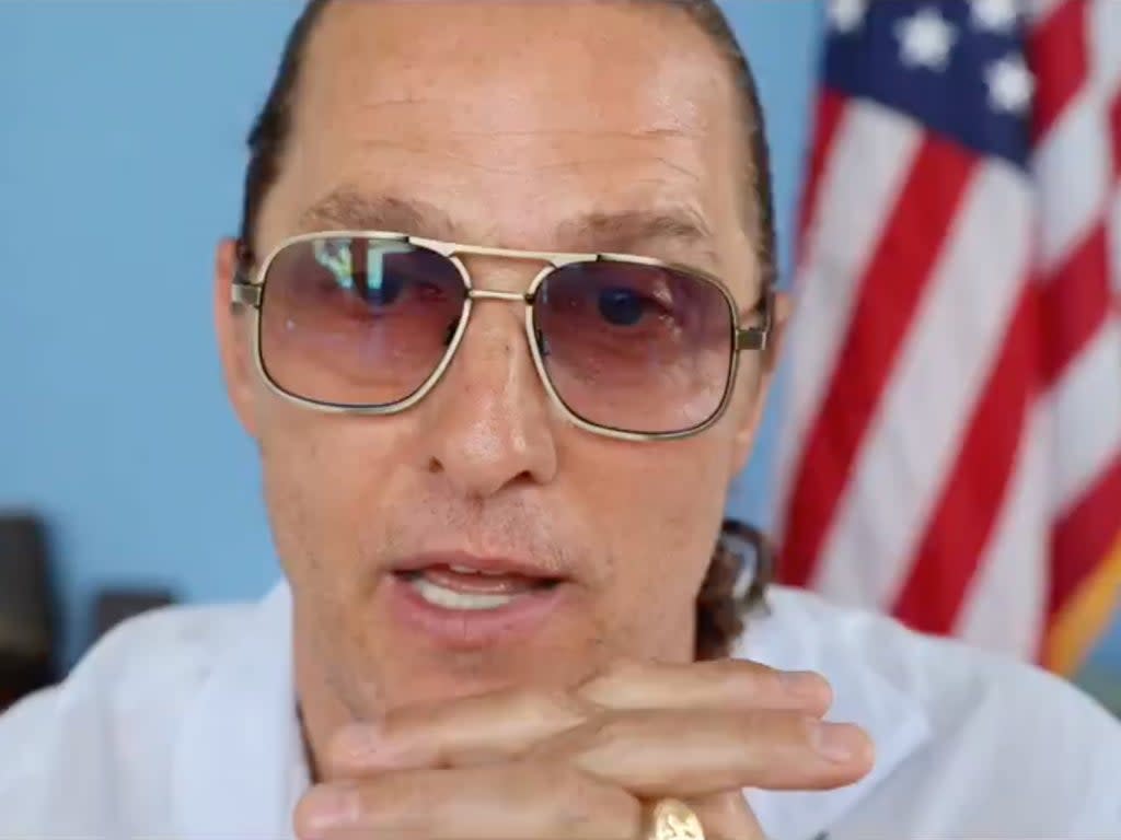 Hollywood star has hinted that he may run for the state’s highest office in 2022 (Twitter/@McConaughey)