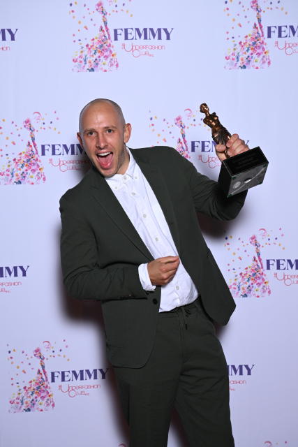 David Heath, CEO of Bombas, accepted the “humanitarian award” on behalf of his firm at this year’s Femmy Awards. - Credit: Courtesy Photo ANDREI JACKAMETS