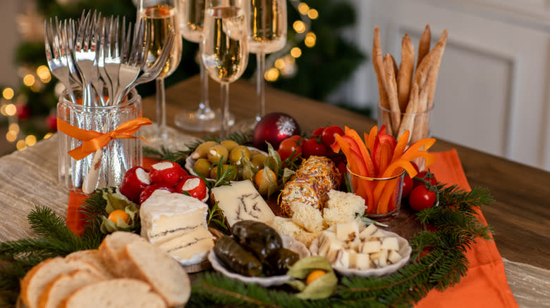 Holiday cheese board