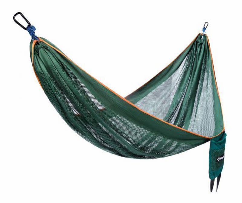 KingCamp Camping Hammock with 2 Tree Straps Lightweight Single Mesh Hammock Durable Ice Silk Outdoor Hammock with Carry Bag for Outdoor Camping Hinking Beach Backpacking Green