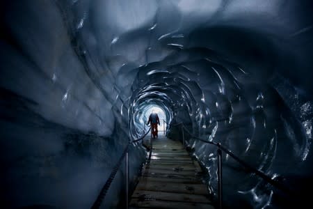 The Wider Image: Scientists race to read Austria's melting climate archive