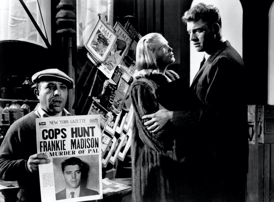 promotional still for the film noir classic I Walk Alone starring Lizabeth Scott and Burt Lancaster.