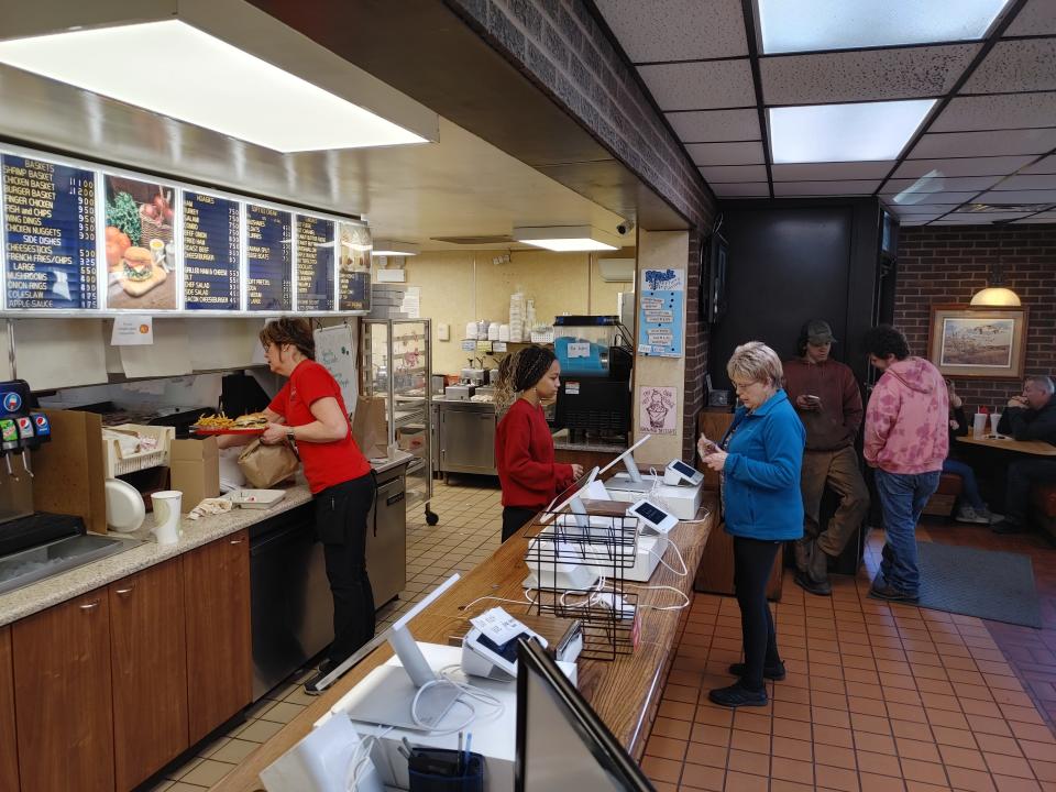 The counter inside Milky Way Restaurant, Ft. Loudon, on Feb. 24, 2023.