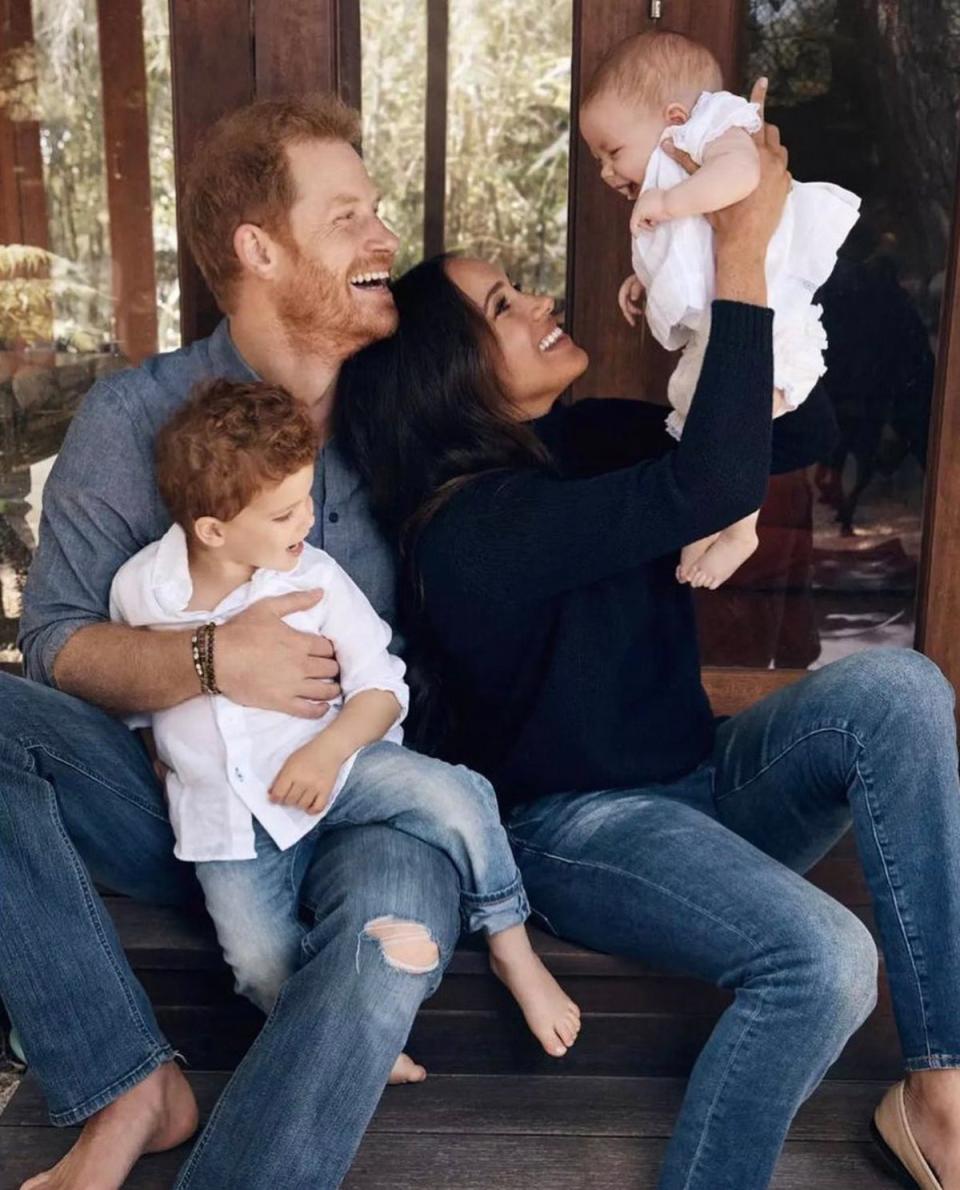 The first picture of the Duke and Duchess of Sussex's daughter, Lilibet, was released in a Christmas card on December 23, 2021. (Alexi Lubomirski/Duke and Duchess of Sussex)