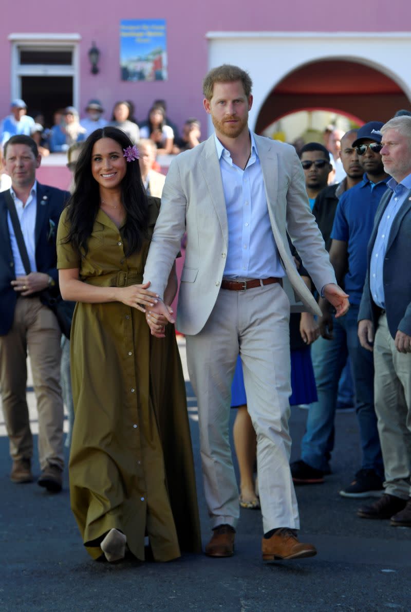 Meghan Markle and Prince Harry in South Africa. (PHOTO: Getty Images)