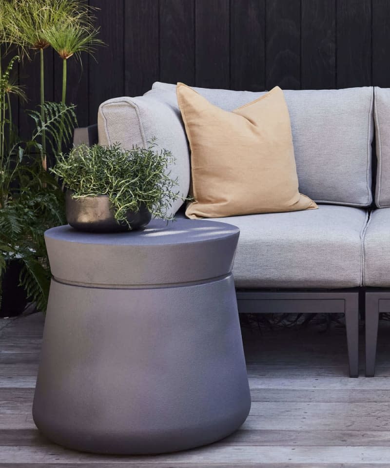 Round Concrete Outdoor Side Table