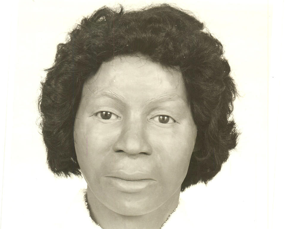 This undated composite based on unidentified skeletal remains and provided by the Jackson County Sheriff's Department in Pascagoula, Miss., shows what the woman may have looked like. On Tuesday, Sept. 21, 2021, authorities said that they have now identified the skeletal remains of the woman found nearly 44 years earlier as Clara Birdlong and investigators believe she was a victim of the now-deceased Samuel Little, the most prolific serial killer in U.S. history. (Jackson County Sheriff's Department via AP)
