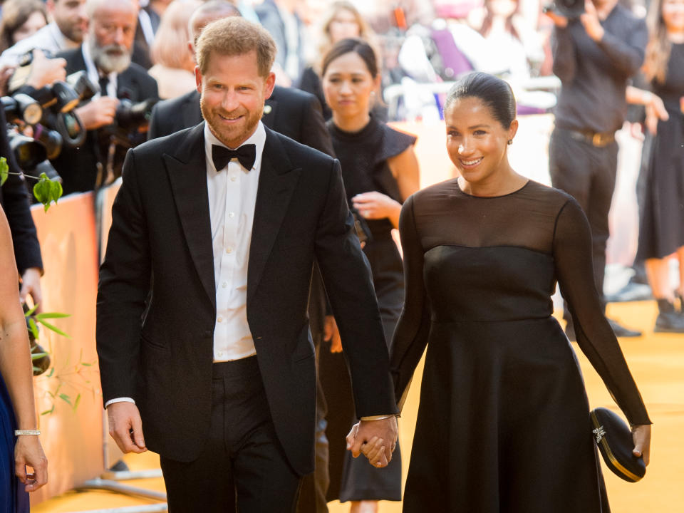 LONDON, ENGLAND - JULY 14: Prince Harry, Duke of Sussex and Meghan, Duchess of Sussex attend 