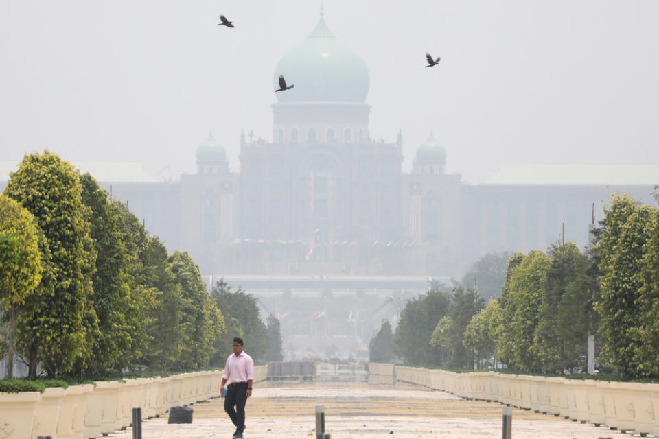 Putrajaya still has a reading of 122 but most parts of the Klang Valley are already below that. — Reuters pic