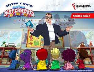 All-new comedy, action-adventure animated series for children, Stan Lee’s Superhero Kindergarten, starring Arnold Schwarzenegger.  PHOTO: Genius Brands International