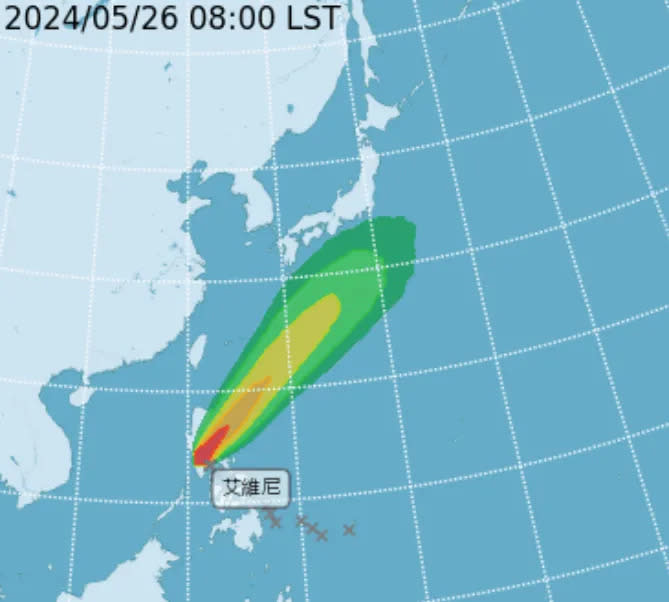 <strong>今年首個颱風「艾維尼」出現的時間較晚，目前預測不會對台灣帶來直接影響。（圖／翻攝自中央氣象署官網）</strong>