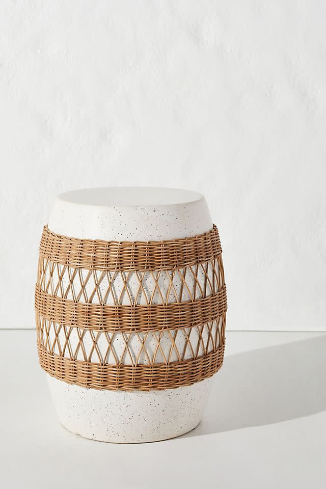 Maggie Rattan-Wrapped Stool