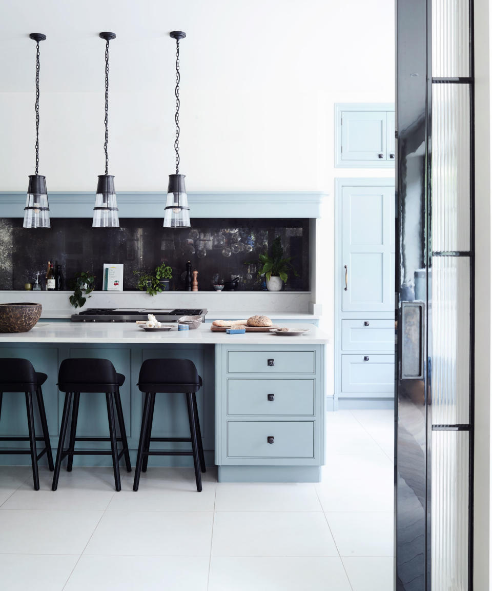 modern kitchen with cabinetry and countertops